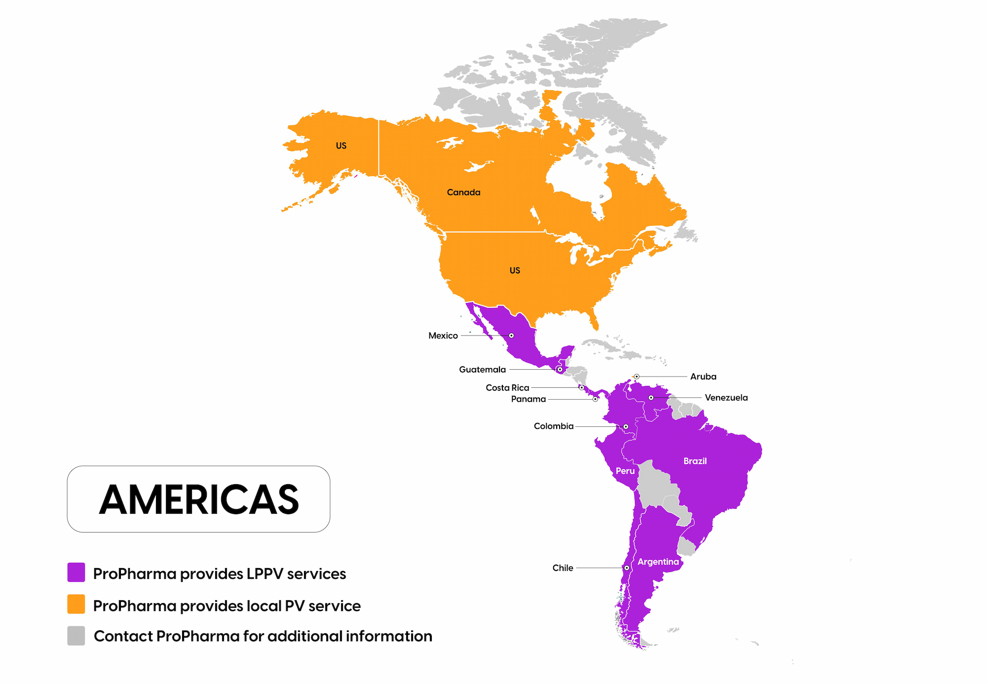 Americas LPPV Requirements Map