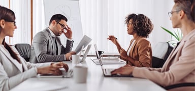 Business Professionals Having Stressful Meeting