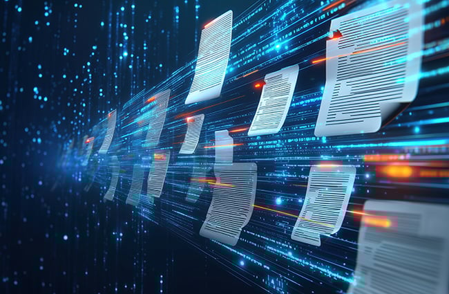 Floating holographic documents