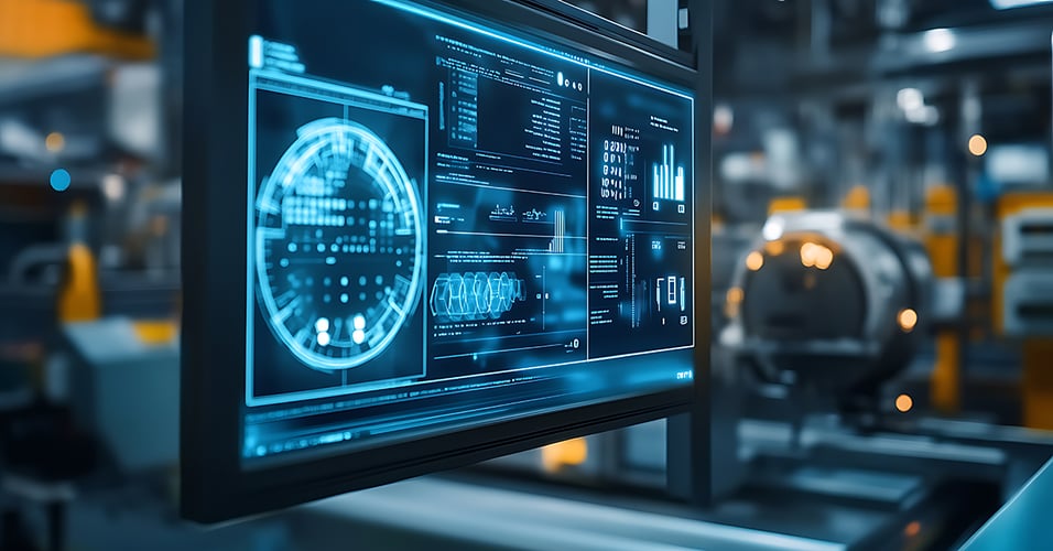 AI driven predictive maintenance system for manufacturing equipment, analyzing wear and tear to prevent downtime