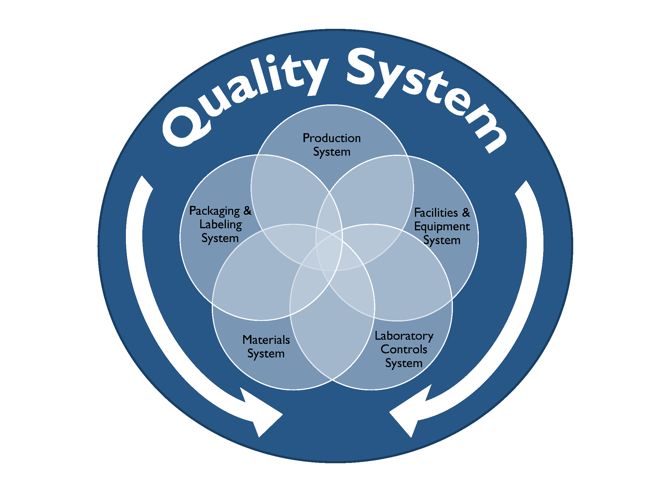 Quality System Quality System Illustration with functional areas